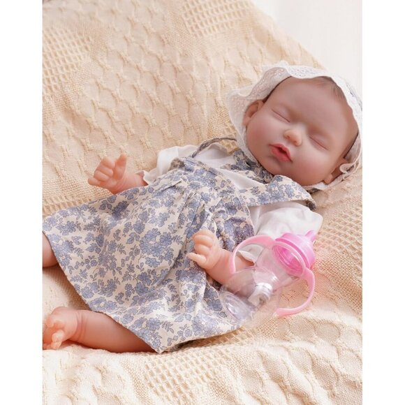 🆕 17-Inch Soft Cloth Body Realistic Reborn Baby Girls Doll - Picture 3 of 3